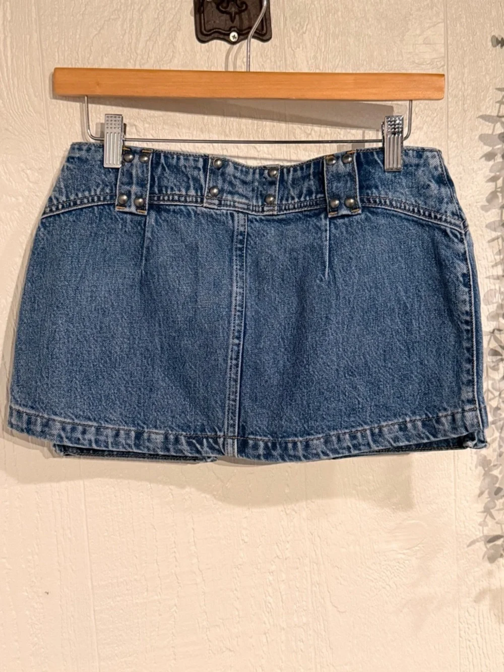 We the Free Hera Studded Denim Mini Skirt NWOT Juno
